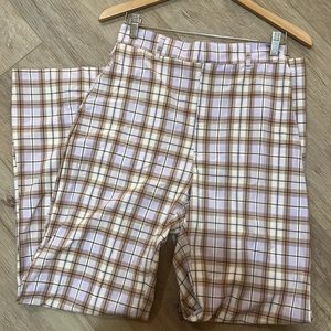 Free People plaid lavender pants size 8